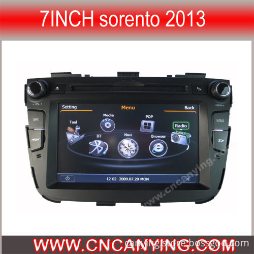 Car DVD for 7inch Sorento 2013 with A8 Chipset Dual Core 1080P V-20 Disc WiFi 3G Internet (CY-C224)